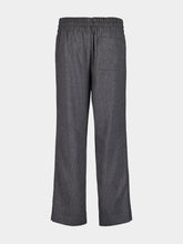 Ami Paris Grey Elasticated-Waist Wool Gabardine Trousers