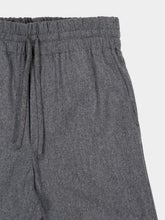 Ami Paris Grey Elasticated-Waist Wool Gabardine Trousers