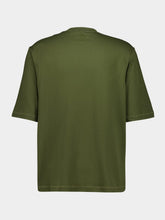 Ami Paris Loden Green Oversized Cotton T-Shirt