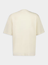 Ami Paris Beige Organic Cotton T-Shirt with Patch