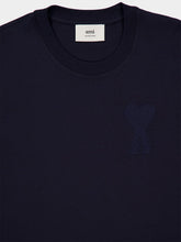 Ami Paris Navy Cotton Patch T-Shirt