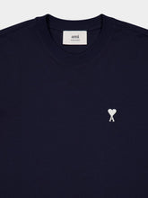 Ami Paris Night Blue Cotton T-Shirt