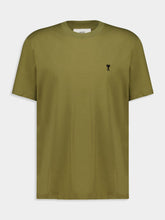 Ami Paris Bronze Green Cotton Ami De Coeur T-Shirt