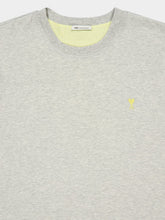 Ami Paris Grey Double-Sleeve Ami De Coeur T-Shirt