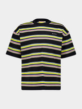 Marni Black Multicolour Striped Cotton T-Shirt
