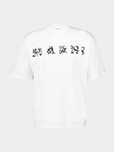 Marni Lily White T-Shirt with Floral Logo Print