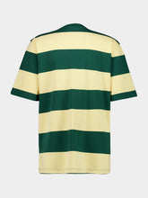 Marni Emerald and Yellow Stripe Cotton T-Shirt