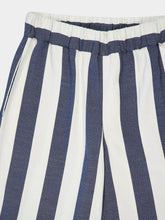Paula Hydrilla Navy Hand-Woven Striped Pants