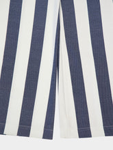 Paula Hydrilla Navy Hand-Woven Striped Pants