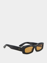 Retrosuperfuture Black Zaga Refined Rectangular Sunglasses