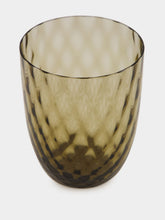 Nasonmoretti Brown Optic Twisted Idra Water Glass