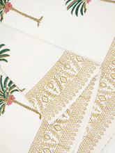 Les Ottomans Handprinted Round Cotton Tablecloth