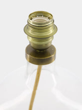 Madam Stoltz Raffia Shade Glass Table Lamp