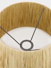 Madam Stoltz Raffia Shade Glass Table Lamp