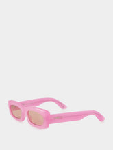 Retrosuperfuture Zaga Pink Rectangular Sunglasses