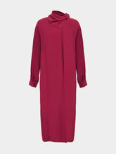 Paula Irys Cabernet Wrap Dress with Collar Tie