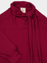 Paula Irys Cabernet Wrap Dress with Collar Tie