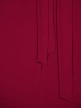 Paula Irys Cabernet Wrap Dress with Collar Tie