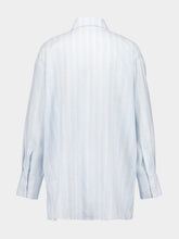 Paula Isoetes Linen Striped Shirt with Embroidery