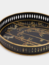Les Ottomans Handpainted Bamboo Iron Tray 26cm