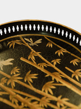 Les Ottomans Flora Iron Tray Bamboo 28cm