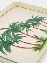 Les Ottomans Handpainted Palms Iron Tray