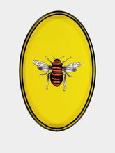 Les Ottomans Yellow Bee Handpainted Iron Tray