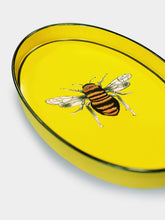 Les Ottomans Yellow Bee Handpainted Iron Tray