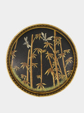 Les Ottomans Flora Iron Tray Bamboo