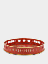 Les Ottomans Flora iron tray Bamboo 28cm