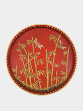 Les Ottomans Flora iron tray Bamboo 28cm