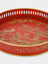 Les Ottomans Flora iron tray Bamboo 28cm