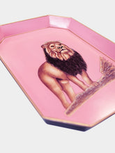 Les Ottomans Fauna Iron Tray Lion 43cm