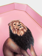 Les Ottomans Fauna Iron Tray Lion 43cm