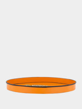Les Ottomans Handpainted Turtle Iron Orange Tray