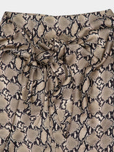 Paula Ivy Snakeskin Wrap Skirt in Printed Silk Twill