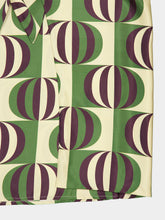 Paula Ivy Gray Modernchess Wrap Skirt in Printed Silk Twill