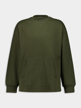 Y-3 Green Loose Crew Sweater
