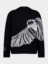 Y-3 Black Graphic Knit Cardigan