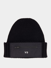 Y-3 Black Patch Beanie