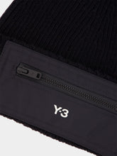 Y-3 Black Patch Beanie