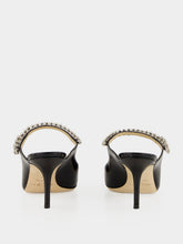 Jimmy Choo Black Bing 65 Crystal Patent Mules