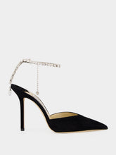 Jimmy Choo Saeda 100 Black Suede Pumps