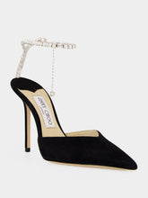 Jimmy Choo Saeda 100 Black Suede Pumps