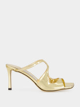 Jimmy Choo Anise 75 Gold Leather Mules