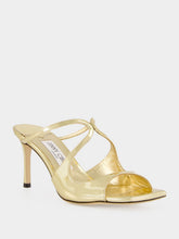 Jimmy Choo Anise 75 Gold Leather Mules