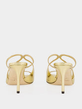 Jimmy Choo Anise 75 Gold Leather Mules