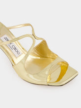 Jimmy Choo Anise 75 Gold Leather Mules