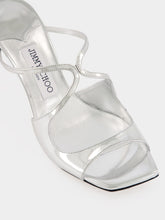 Jimmy Choo Anise 75 Silver Leather Mules
