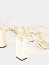 Jimmy Choo Platinum Elsy 85 Metallic Sandals